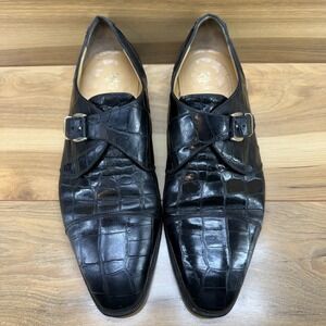 Caporicci Alligator Monk Strap Mens 13 M Old Money Quite Luxury Modern Formal